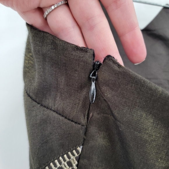 Ecote Urban Outfitters UO Black Boho Dress Womens Medium Iridescent Bohemian - Picture 6 of 16